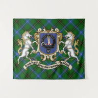 Henderson Clan Crachá & Unicorns w/Tartan