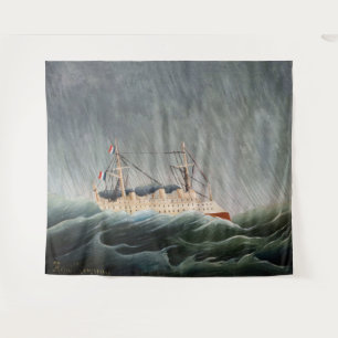 Tapete De Parede Henri Rousseau - O Navio na Tempestade