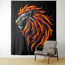 Tapete De Parede „Herz des Löwen – In flammendem Gold“