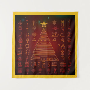 Tapete De Parede Hieroglifos Egípcios do Natal 1