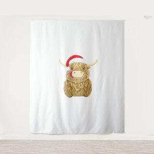 Tapete De Parede Highland Cow Merry Christmas Snow T-shirt Essentia
