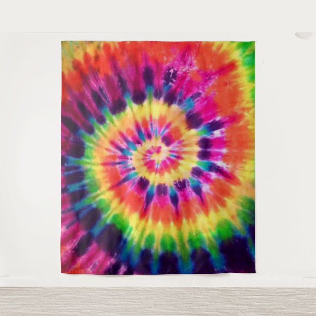 Tapete De Parede Hippy 60s 70s Tie Dye (Frente)