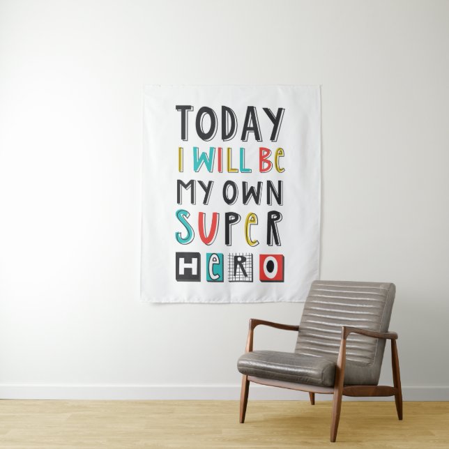 Tapete De Parede Hoje serei o meu Super Herói (In Situ)