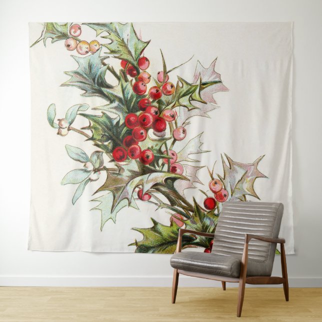 Tapete De Parede HollyBerries 004 (In Situ (Horizontal))