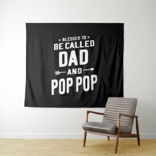Tapete De Parede Homens Abençoados por Serem Chamados Pai e Pop Pop