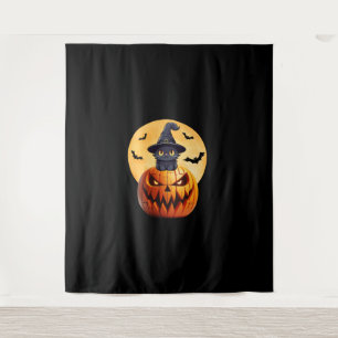 Tapete De Parede Homens de Entusiasmo do Gato Negro do Halloween Tr