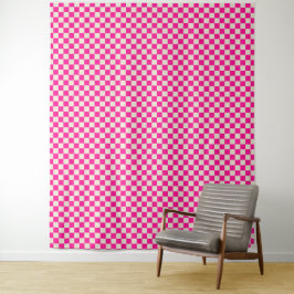 Tapete De Parede Hot pink and tan checkerboard pattern