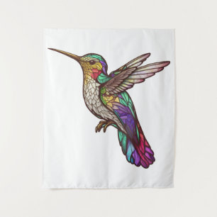 Tapete De Parede Hummingbird Pássaro Retrato Animal Vidro Estido
