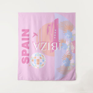 Tapete De Parede Ibiza, Espanha, Arte de Viagem, Arte de Esquema, R