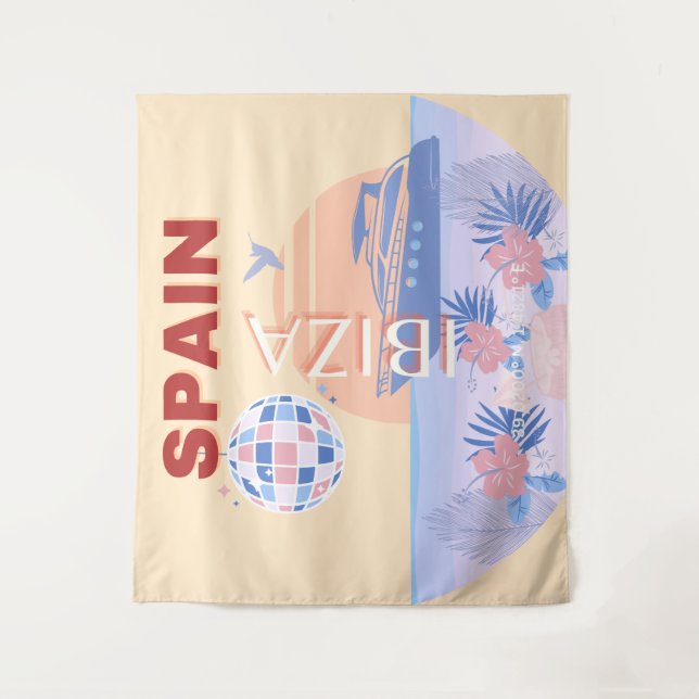 Tapete De Parede Ibiza, Espanha, Arte Viagem, Arte Retroativa, Past (Frente)