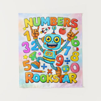 Tapete De Parede Ícone de Robô Fofo de Matemática para Estrela de N