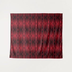 Tapete De Parede ikat de zigueiro vermelho e preto