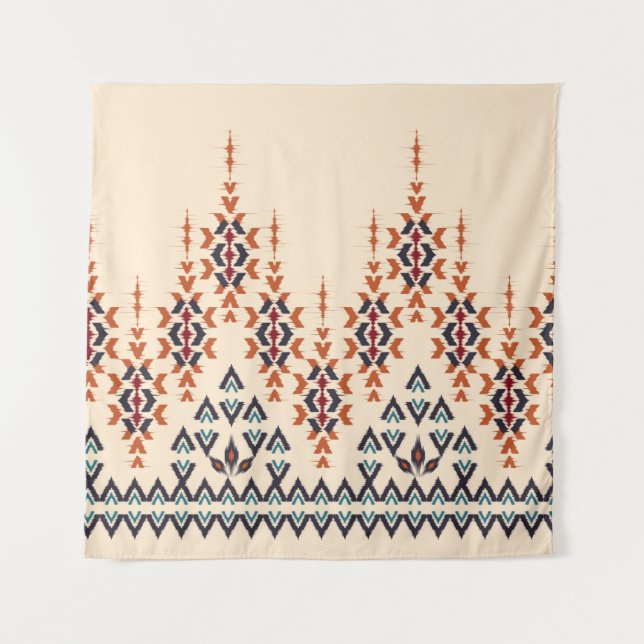 Tapete De Parede Ikat étnico abstrato bela arte. Ikat perfeito  (Frente)