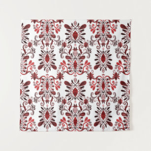 Tapete De Parede Ikat Watercolor: Étnica Tribal Sem Vista.
