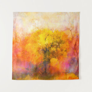Tapete De Parede Illustration soft colorful autumn forest. Abstract