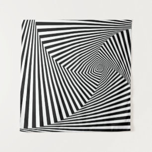 Tapete De Parede Ilusões Ópticas: Abstrato Geométrico em Striped.