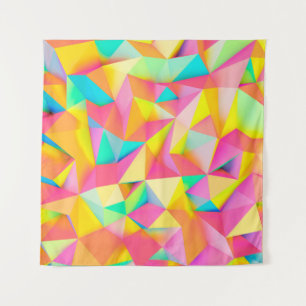 Tapete De Parede Ilustração 3D - textura polisal baixa colorida3d, 