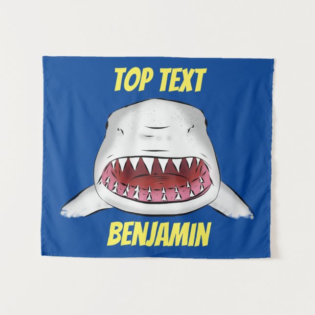 Tapete De Parede ilustração da média dos desenhos animados de tubar (Frente (Horizontal))