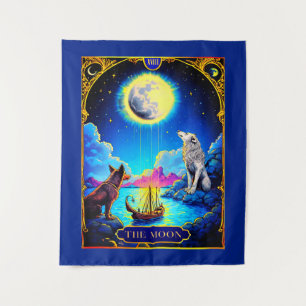 Tapete De Parede Ilustração de Carta de Tarot, A Lua