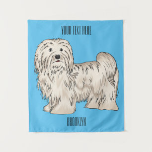 Tapete De Parede Ilustração de desenho animado de cão Havanês