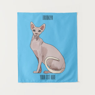 Tapete De Parede Ilustração de desenho animado de gato esphynx