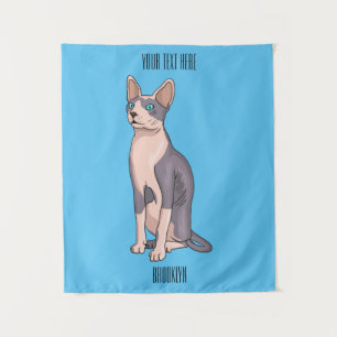 Tapete De Parede Ilustração de desenho animado de gato esphynx