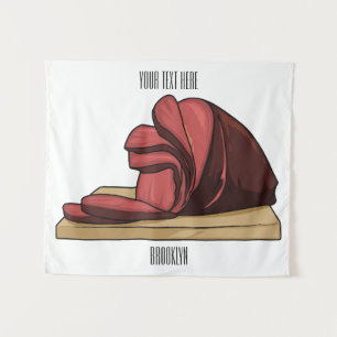 Tapete De Parede Ilustração de desenho animado de Ham