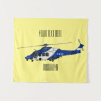 Ilustração de desenho animado de helicóptero da po