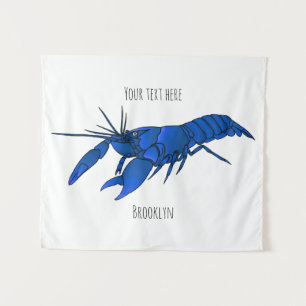 Tapete De Parede Ilustração de desenho animado de marron azul