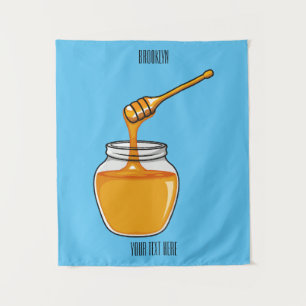 Tapete De Parede Ilustração de desenho animado de mel