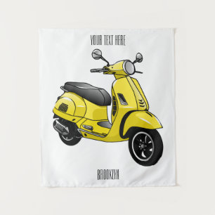 Tapete De Parede Ilustração de desenho animado de motocicleta
