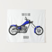 Ilustração de desenho animado de motocicleta Chopp