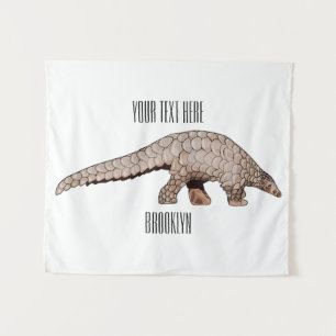 Tapete De Parede Ilustração de desenho animado de Pangolin