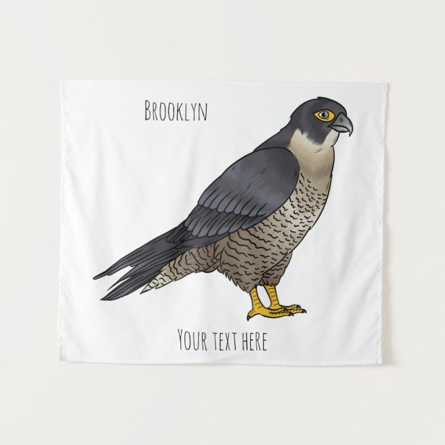 Tapete De Parede Ilustração de desenho animado de pássaros falcões  (Frente (Horizontal))