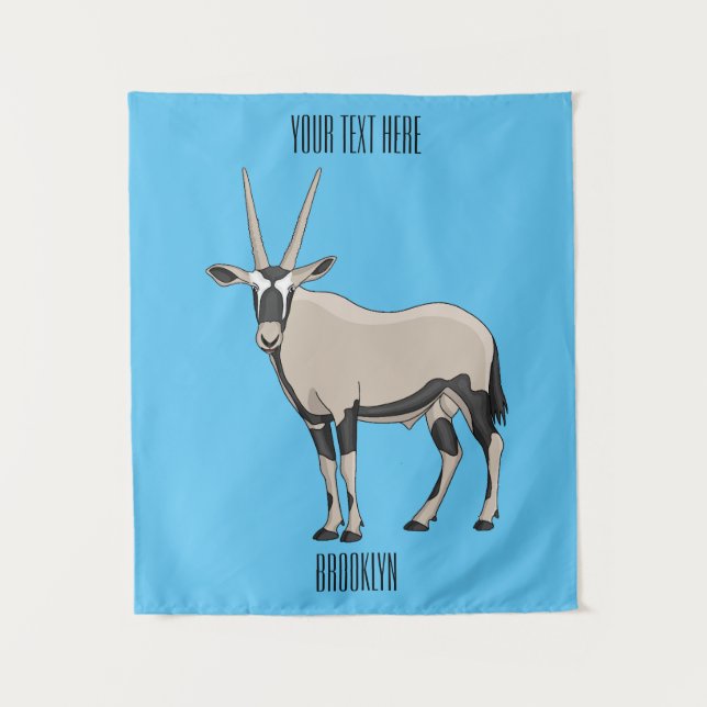 Tapete De Parede Ilustração de desenho animado Oryx (Frente)