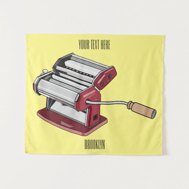 Tapete De Parede Ilustração de desenho do fabricante de massas (Frente (Horizontal))