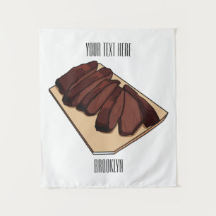 Tapete De Parede Ilustração de desenho do peito de carne