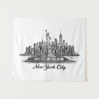 Ilustração de Linha do Horizonte de Nova York