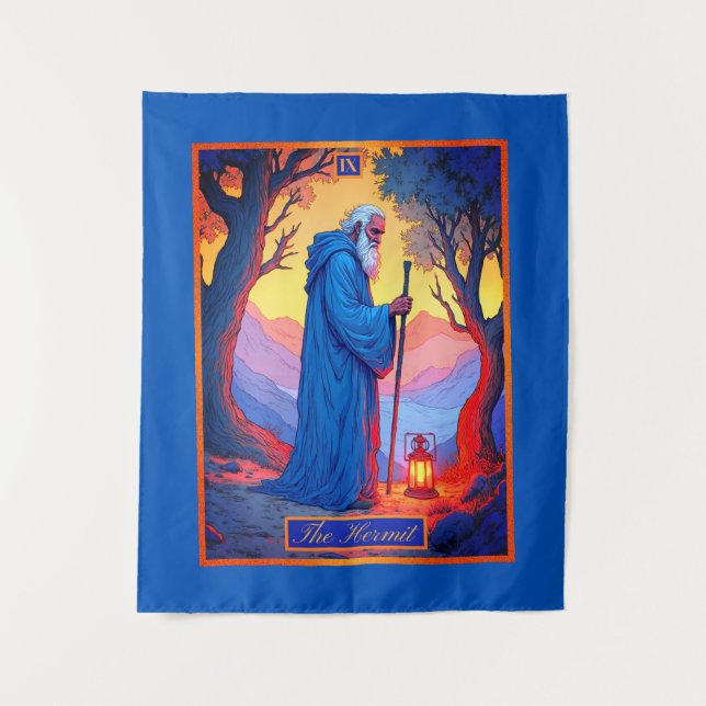Tapete De Parede Ilustração do Cartão Tarot, O Eremita (Frente)