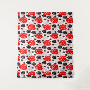 Tapete De Parede Ilustração do padrão de forma Abstrato de folha pr