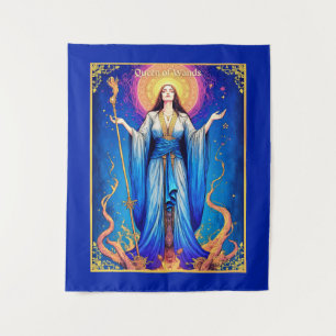 Tapete De Parede Ilustração Tarot Card, Rainha de Wands