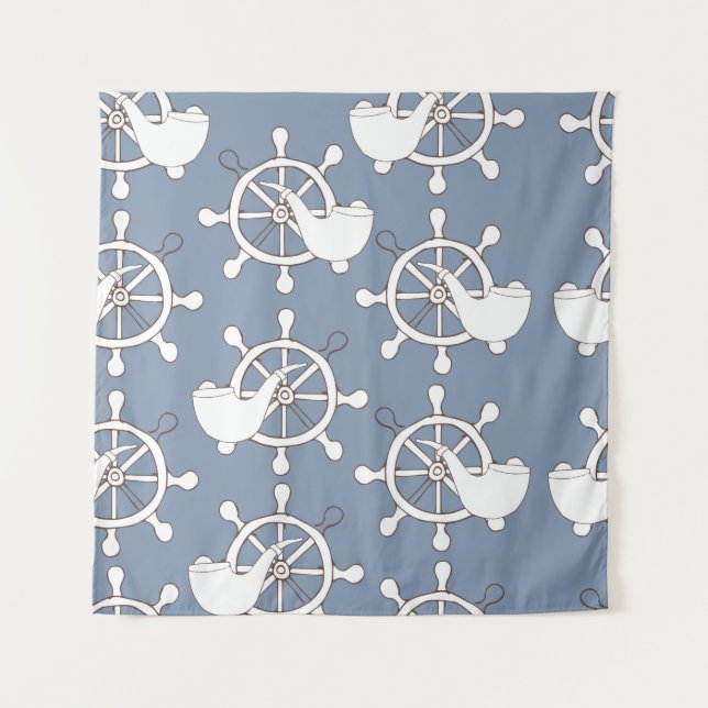 Tapete De Parede Ilustração visual, roda e tu sem costura, de padrã (Frente)