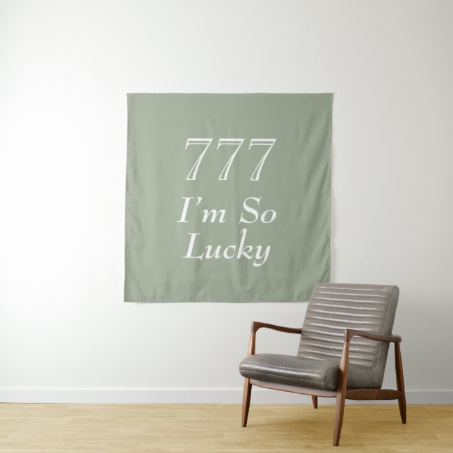 Tapete De Parede I'm So Lucky 777 Angel Number Tapestry (In Situ)