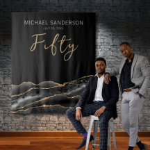 Imagem de Aniversário do Elegante Black Dourado Ag