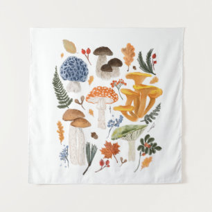 Tapete De Parede Imagem de Cogumelos Florestais Whimsical