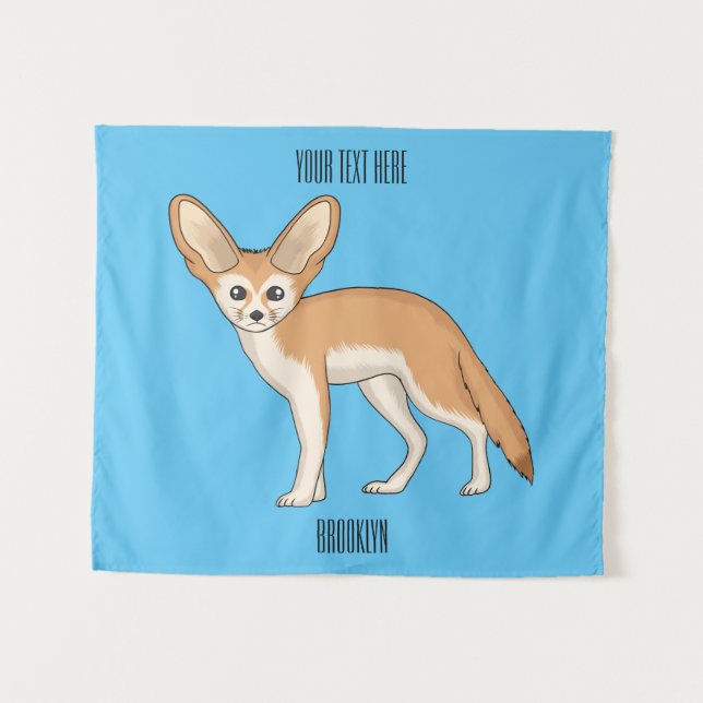 Tapete De Parede Imagem de desenho animado de fennec fox (Frente (Horizontal))