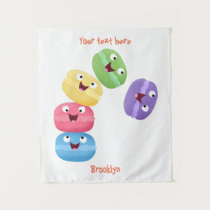 Tapete De Parede Imagem de desenhos animados de macarões engraçados