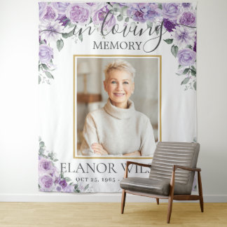 Tapete De Parede Imagem memorial fúnebre floral de lilás roxo