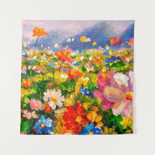 Tapete De Parede Impressão da nuvem das pinturas de flores