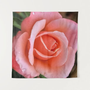 Tapete De Parede Impressão de Arte Botânica Rosa Romântica